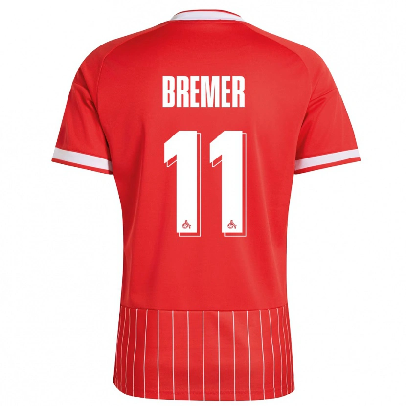 Danxen Enfant Maillot Pauline Bremer #11 Rouge Blanc Vert Tenues Extérieur 2026/27 T-Shirt