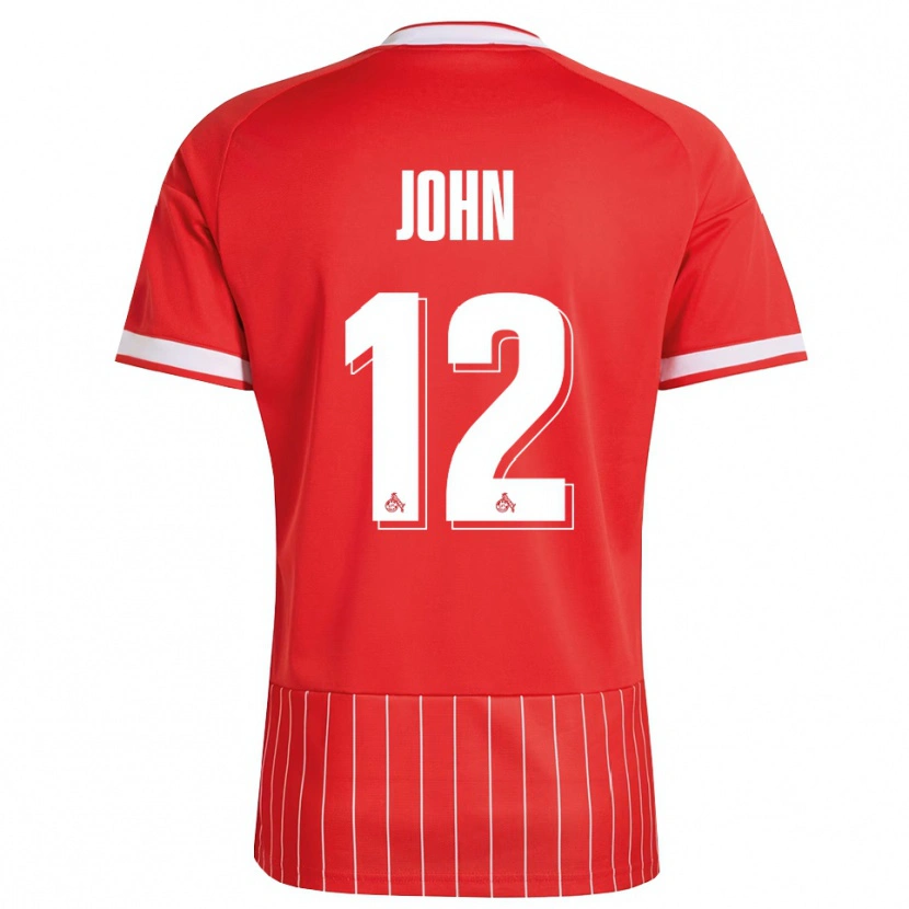 Danxen Enfant Maillot Neven John #12 Rouge Blanc Vert Tenues Extérieur 2026/27 T-Shirt