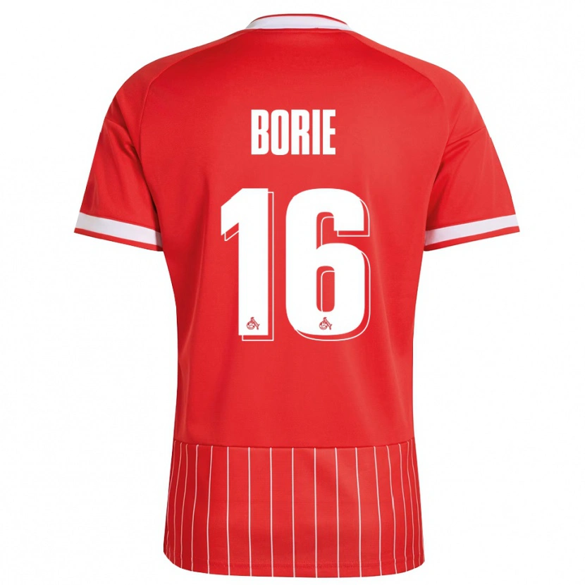 Danxen Enfant Maillot Etienne Borie #16 Rouge Blanc Vert Tenues Extérieur 2026/27 T-Shirt