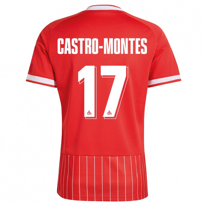 Danxen Enfant Maillot Alessio Castro-Montes #17 Rouge Blanc Vert Tenues Extérieur 2026/27 T-Shirt