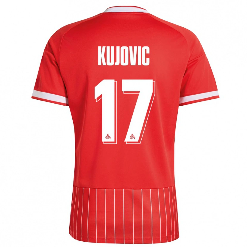 Danxen Enfant Maillot Emin Kujovic #17 Rouge Blanc Vert Tenues Extérieur 2026/27 T-Shirt
