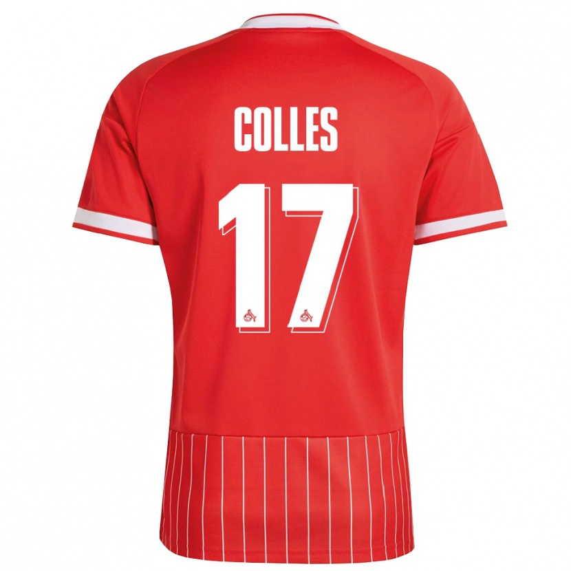 Danxen Enfant Maillot Jan Colles #17 Rouge Blanc Vert Tenues Extérieur 2026/27 T-Shirt