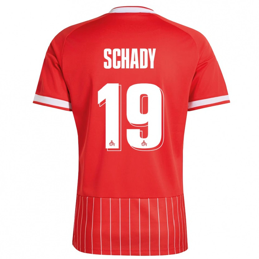 Danxen Enfant Maillot Alexis Schady #19 Rouge Blanc Vert Tenues Extérieur 2026/27 T-Shirt