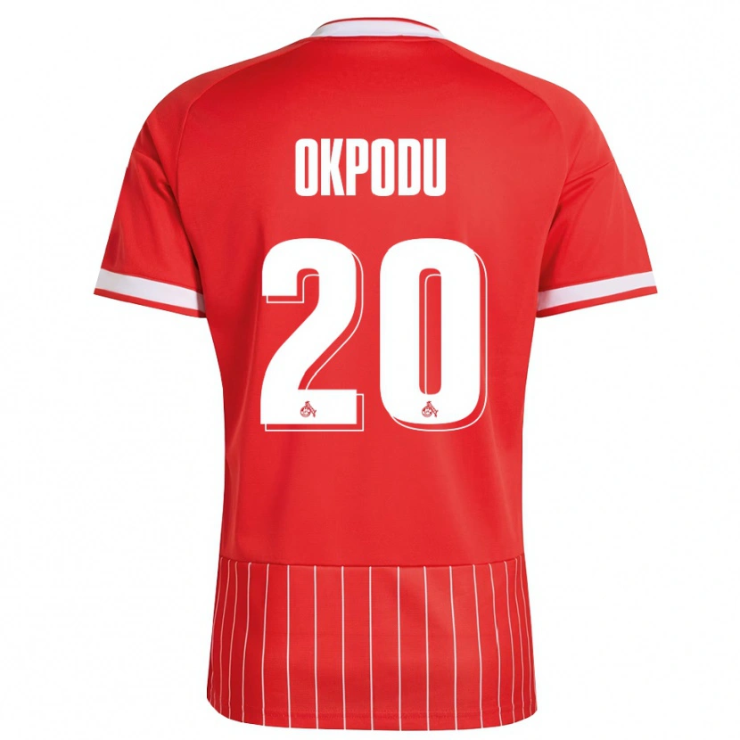 Danxen Enfant Maillot David Okpodu #20 Rouge Blanc Vert Tenues Extérieur 2026/27 T-Shirt