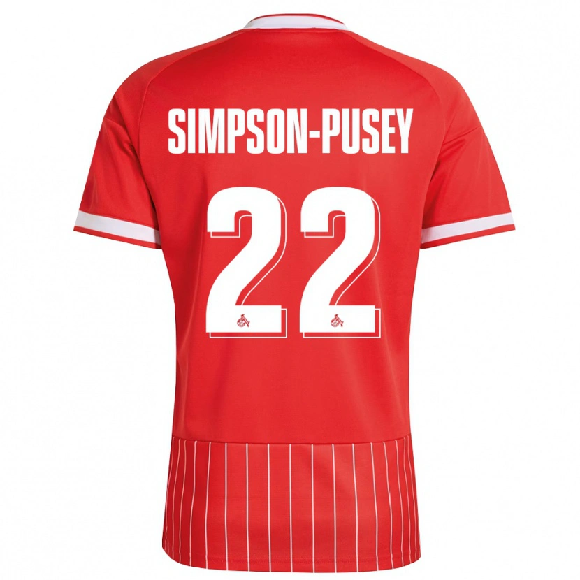 Danxen Enfant Maillot Jahmai Simpson-Pusey #22 Rouge Blanc Vert Tenues Extérieur 2026/27 T-Shirt