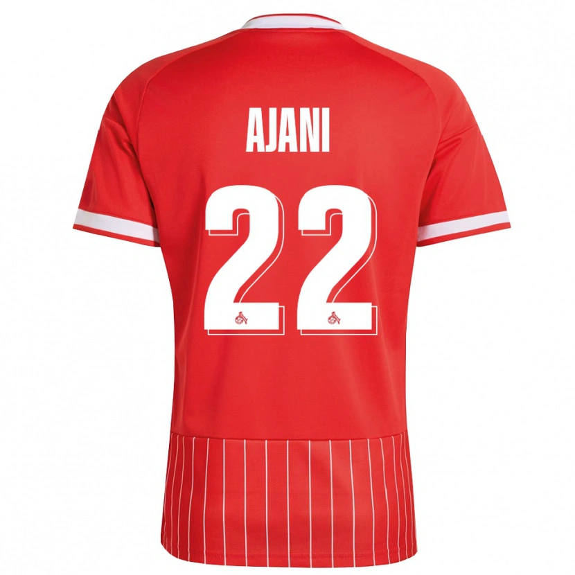 Danxen Enfant Maillot Marvin Ajani #22 Rouge Blanc Vert Tenues Extérieur 2026/27 T-Shirt