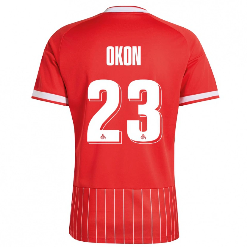 Danxen Enfant Maillot Paul Okon-Engstler #23 Rouge Blanc Vert Tenues Extérieur 2026/27 T-Shirt