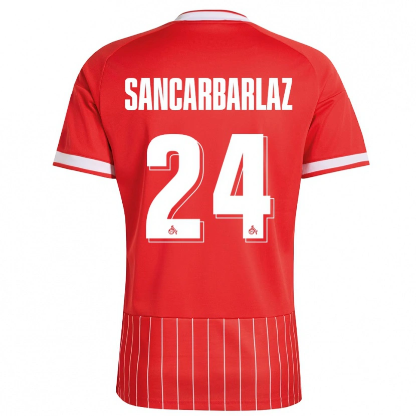 Danxen Enfant Maillot Keyhan Sancarbarlaz #24 Rouge Blanc Vert Tenues Extérieur 2026/27 T-Shirt