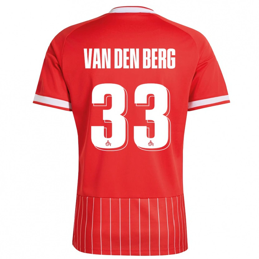 Danxen Enfant Maillot Rav Van Den Berg #33 Rouge Blanc Vert Tenues Extérieur 2026/27 T-Shirt