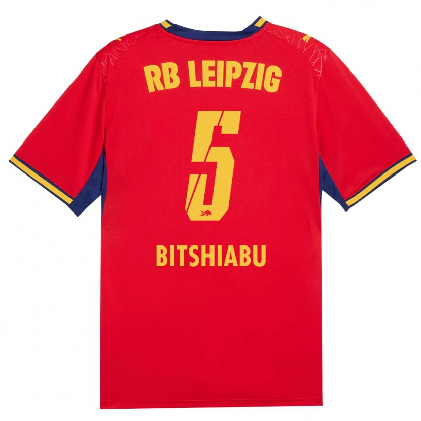 Danxen Enfant Maillot El Chadaille Bitshiabu #5 Rouge Jaune Bleu Roi Tenues Extérieur 2026/27 T-Shirt