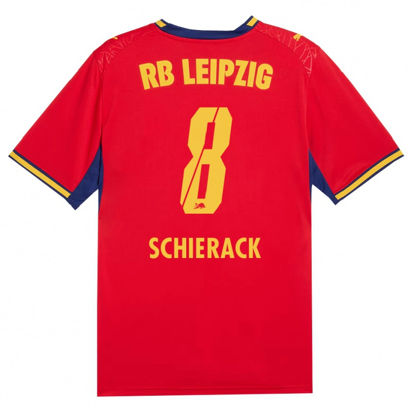 Danxen Enfant Maillot Simon Schierack #8 Rouge Jaune Bleu Roi Tenues Extérieur 2026/27 T-Shirt