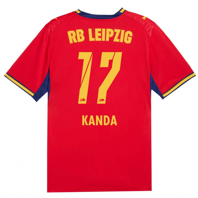 Danxen Enfant Maillot Taito Kanda #17 Rouge Jaune Bleu Roi Tenues Extérieur 2026/27 T-Shirt