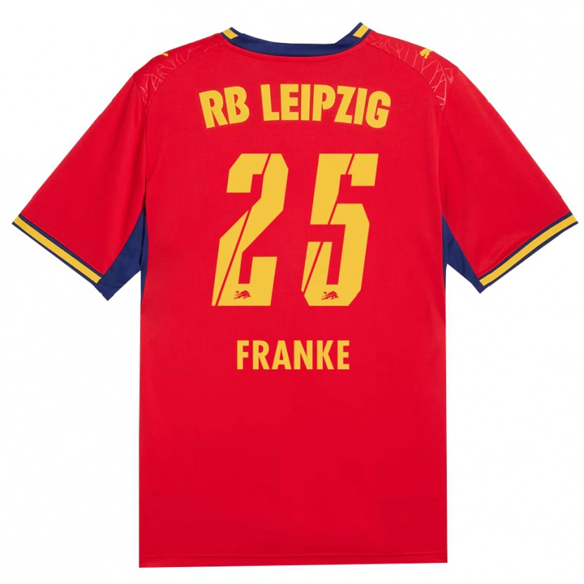 Danxen Enfant Maillot Lenny Franke #25 Rouge Jaune Bleu Roi Tenues Extérieur 2026/27 T-Shirt