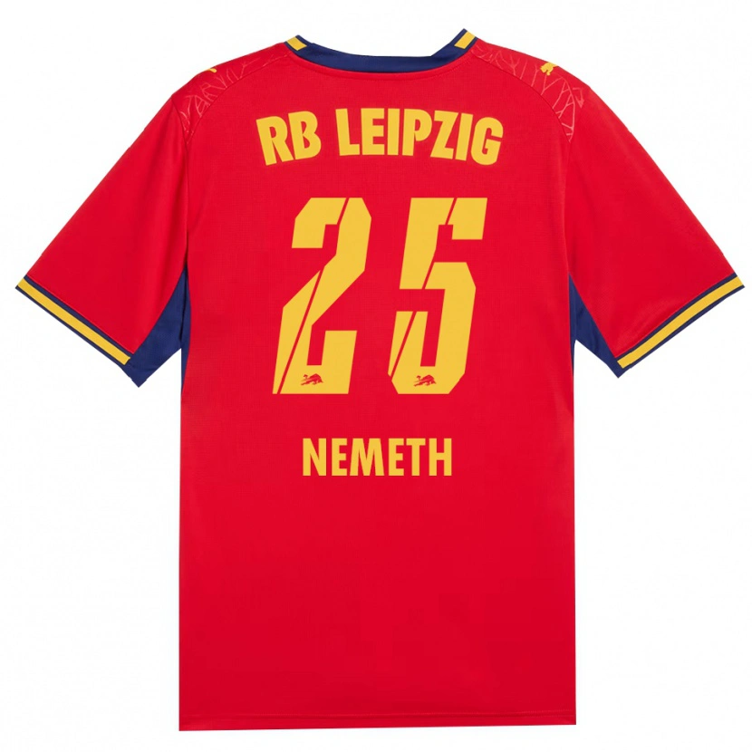 Danxen Enfant Maillot Diána Németh #25 Rouge Jaune Bleu Roi Tenues Extérieur 2026/27 T-Shirt