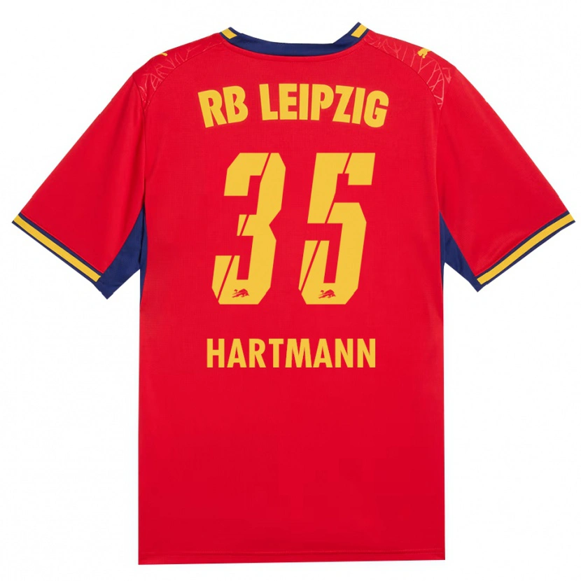 Danxen Enfant Maillot Fabrice Hartmann #35 Rouge Jaune Bleu Roi Tenues Extérieur 2026/27 T-Shirt