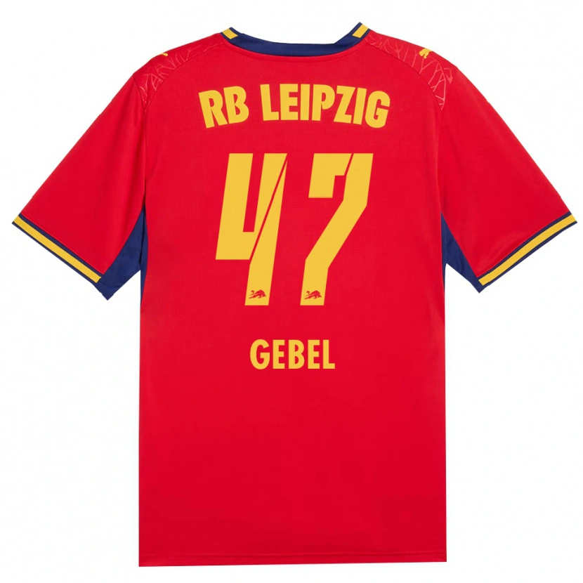 Danxen Enfant Maillot Viggo Gebel #47 Rouge Jaune Bleu Roi Tenues Extérieur 2026/27 T-Shirt