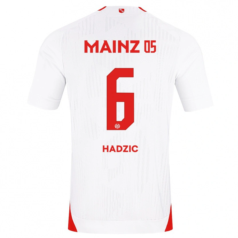Danxen Enfant Maillot Zinedine Hadzic #6 Blanc Rouge Jaune Tenues Extérieur 2026/27 T-Shirt