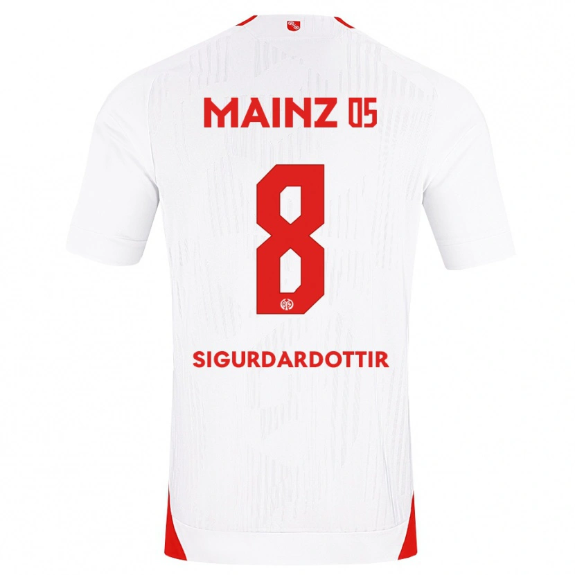 Danxen Enfant Maillot Heiðrún Sigurðardóttir #8 Blanc Rouge Jaune Tenues Extérieur 2026/27 T-Shirt