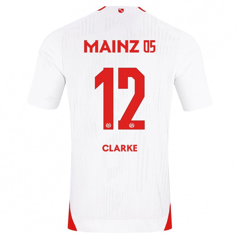 Danxen Enfant Maillot Sarah Clarke #12 Blanc Rouge Jaune Tenues Extérieur 2026/27 T-Shirt