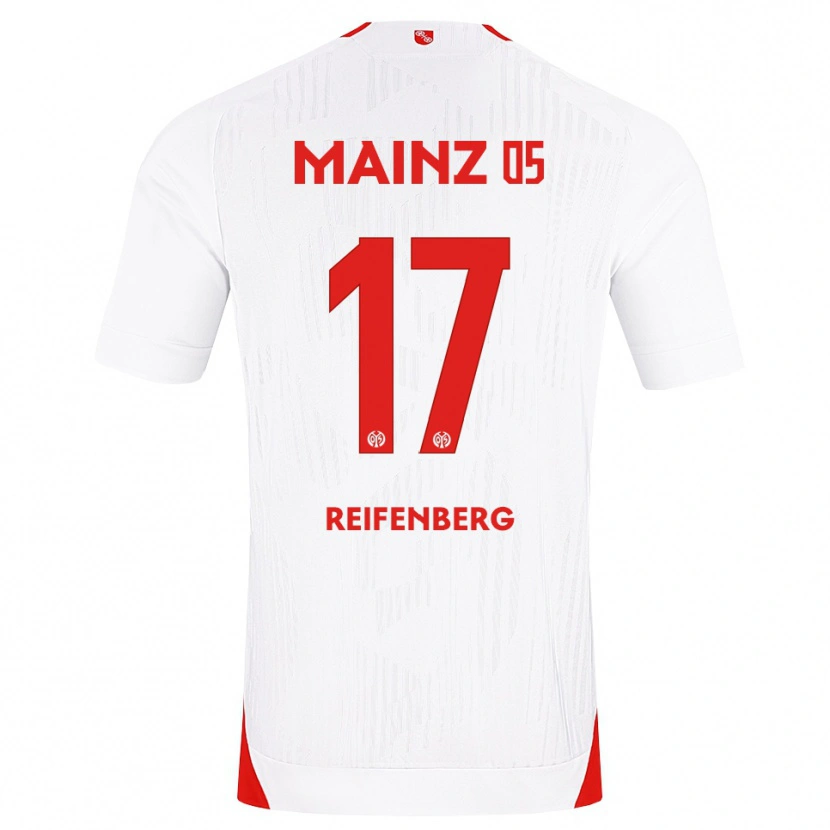 Danxen Enfant Maillot Michelle Reifenberg #17 Blanc Rouge Jaune Tenues Extérieur 2026/27 T-Shirt