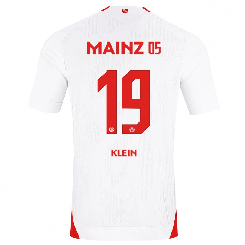 Danxen Enfant Maillot Yannis Klein #19 Blanc Rouge Jaune Tenues Extérieur 2026/27 T-Shirt
