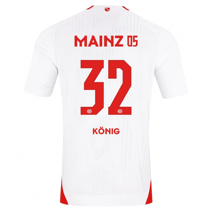 Danxen Enfant Maillot Raúl König #32 Blanc Rouge Jaune Tenues Extérieur 2026/27 T-Shirt