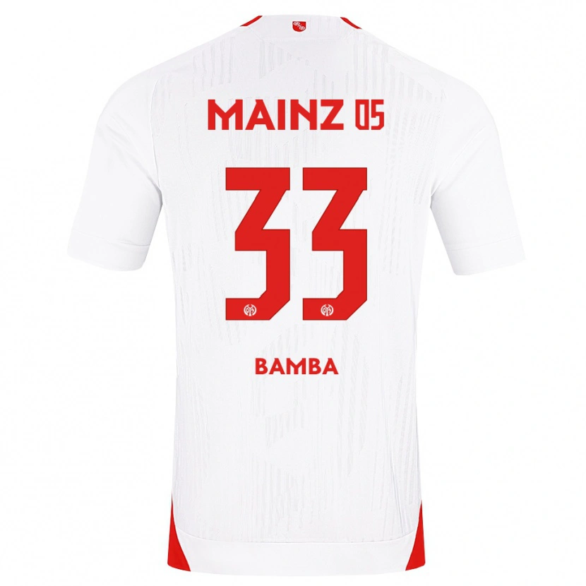 Danxen Enfant Maillot Mokesse Bamba #33 Blanc Rouge Jaune Tenues Extérieur 2026/27 T-Shirt