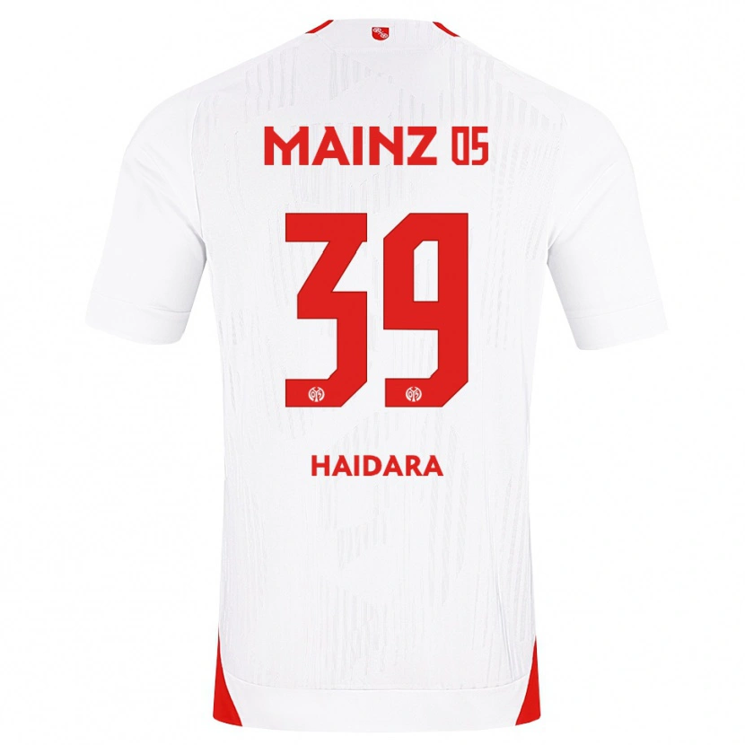 Danxen Enfant Maillot Alynho Haidara #39 Blanc Rouge Jaune Tenues Extérieur 2026/27 T-Shirt