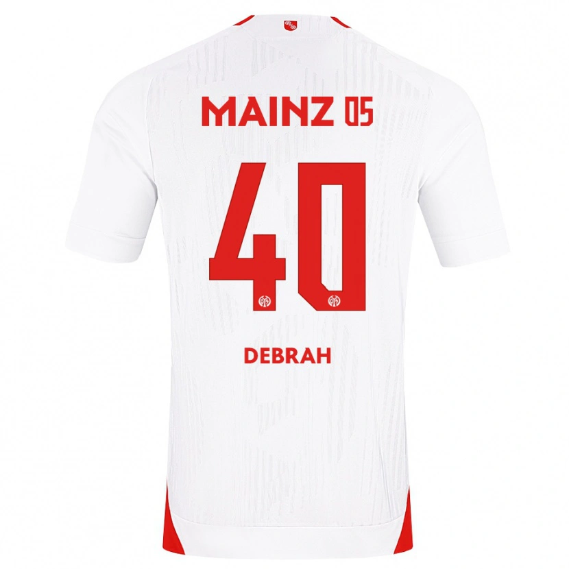 Danxen Enfant Maillot Jeremiah Debrah #40 Blanc Rouge Jaune Tenues Extérieur 2026/27 T-Shirt