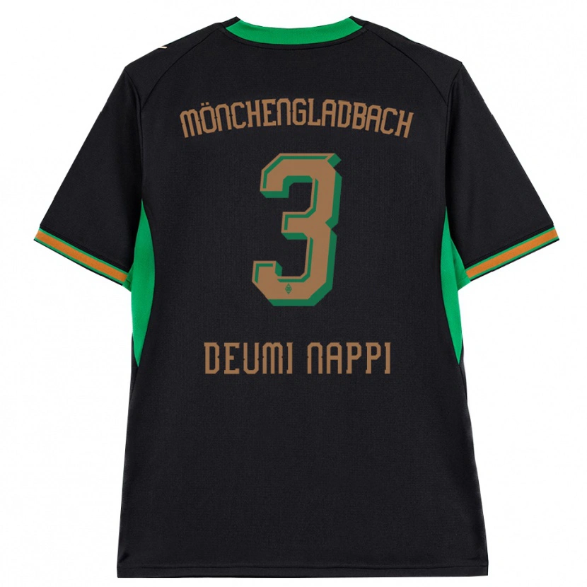 Danxen Enfant Maillot Dimitrie Deumi Nappi #3 Noir Orange Vert Marron Tenues Extérieur 2026/27 T-Shirt