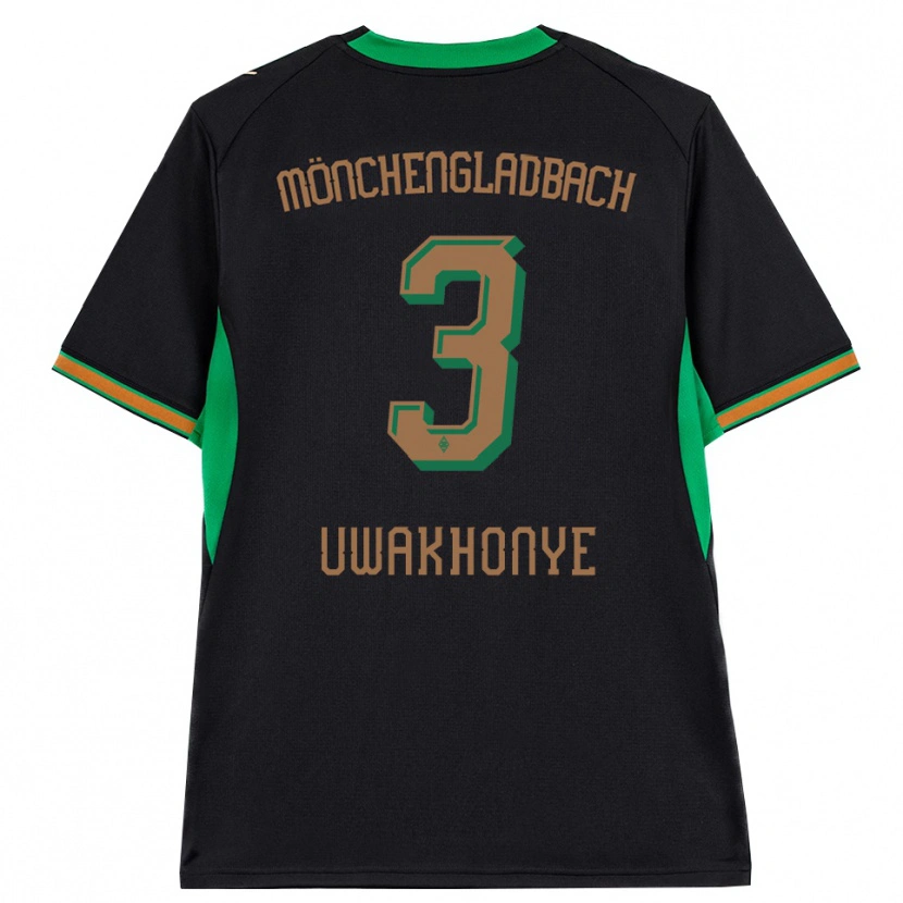 Danxen Enfant Maillot Joshua Uwakhonye #3 Noir Orange Vert Marron Tenues Extérieur 2026/27 T-Shirt