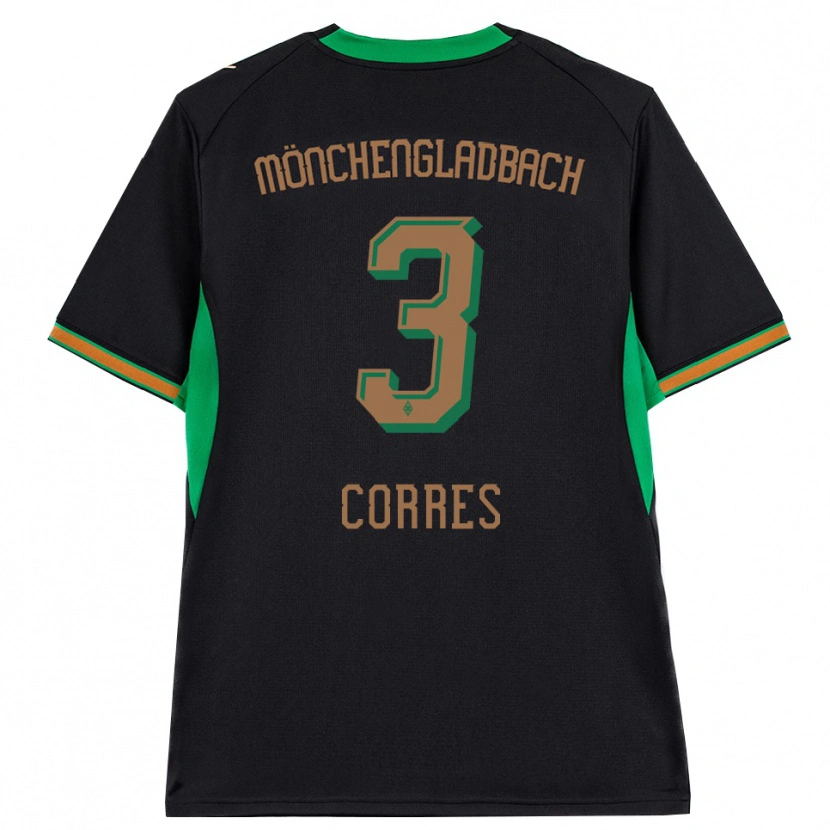Danxen Enfant Maillot Carolin Corres #3 Noir Orange Vert Marron Tenues Extérieur 2026/27 T-Shirt