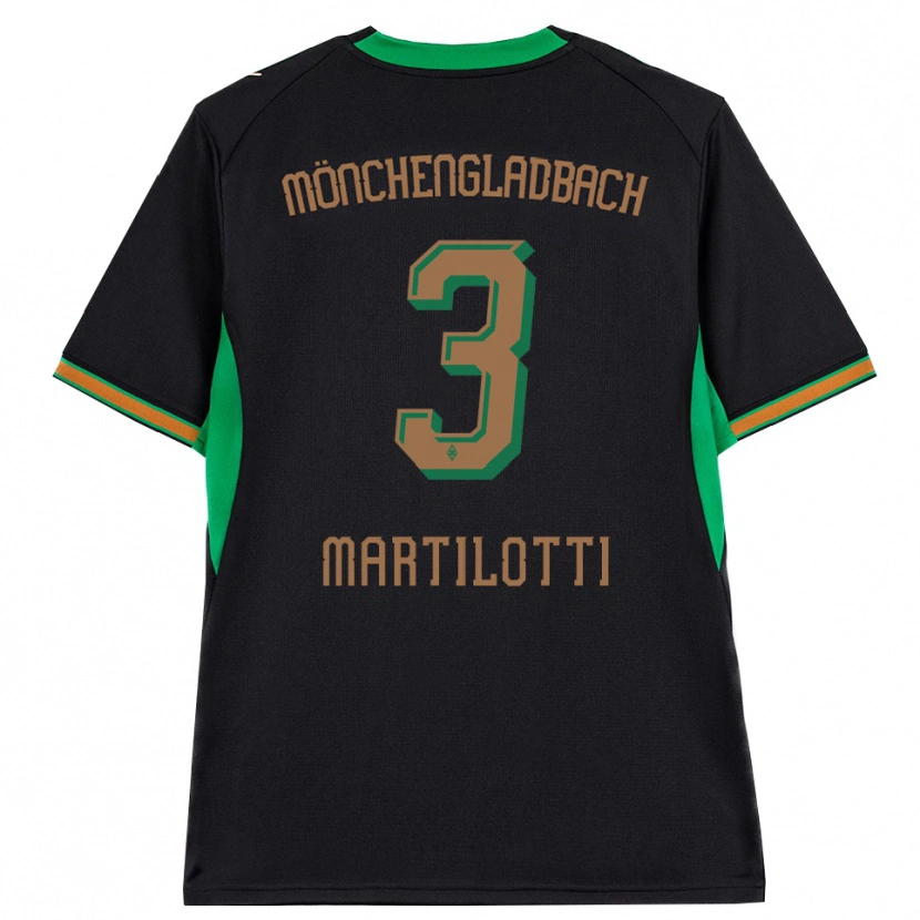 Danxen Enfant Maillot Francesco Martilotti #3 Noir Orange Vert Marron Tenues Extérieur 2026/27 T-Shirt