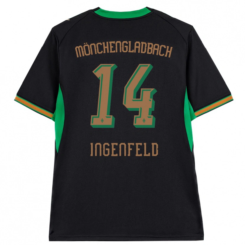 Danxen Enfant Maillot Paul Ingenfeld #14 Noir Orange Vert Marron Tenues Extérieur 2026/27 T-Shirt