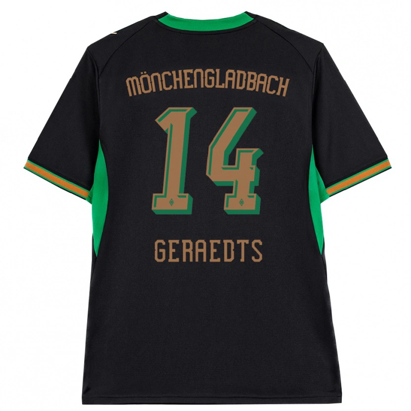 Danxen Enfant Maillot Kelsey Geraedts #14 Noir Orange Vert Marron Tenues Extérieur 2026/27 T-Shirt