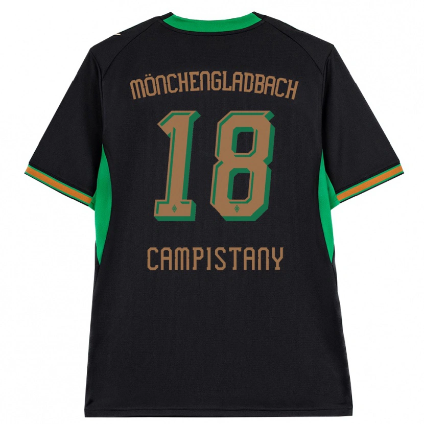 Danxen Enfant Maillot Erik Corominas Campistany #18 Noir Orange Vert Marron Tenues Extérieur 2026/27 T-Shirt