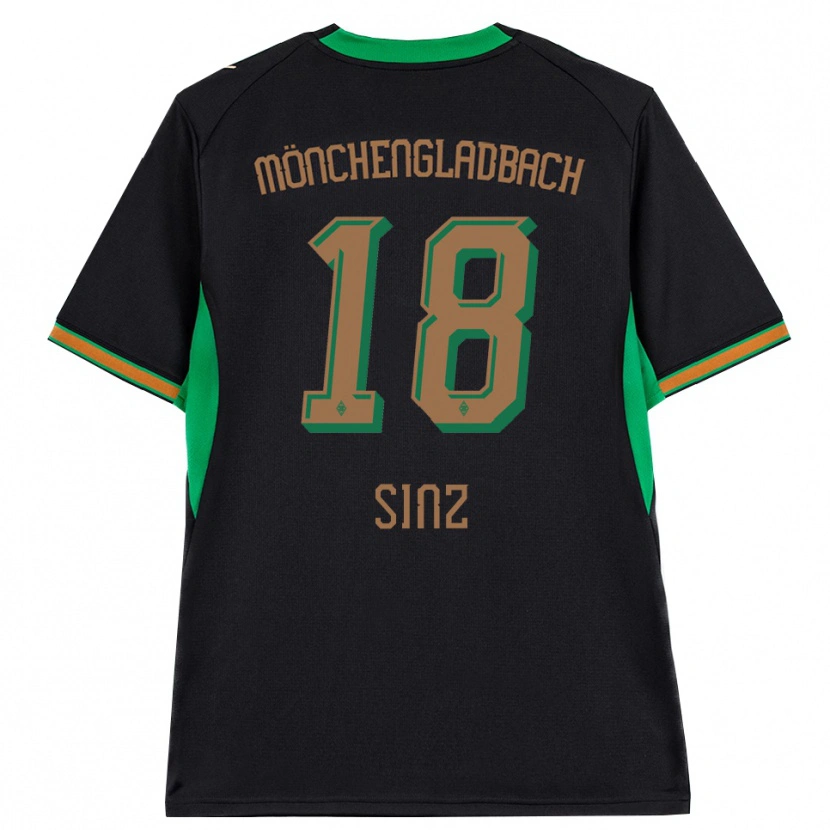Danxen Enfant Maillot Michelle Sinz #18 Noir Orange Vert Marron Tenues Extérieur 2026/27 T-Shirt