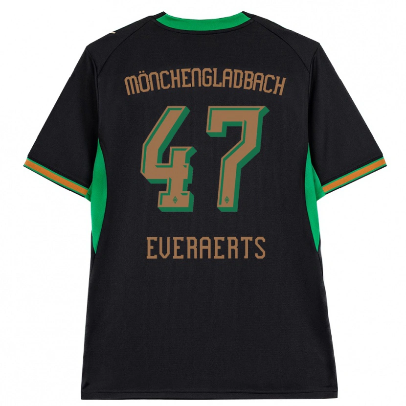Danxen Enfant Maillot Kim Everaerts #47 Noir Orange Vert Marron Tenues Extérieur 2026/27 T-Shirt