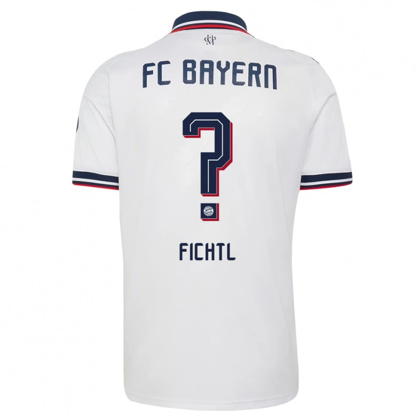 Danxen Enfant Maillot Noah Fichtl #0 Blanc Gris Rouge Tenues Extérieur 2026/27 T-Shirt