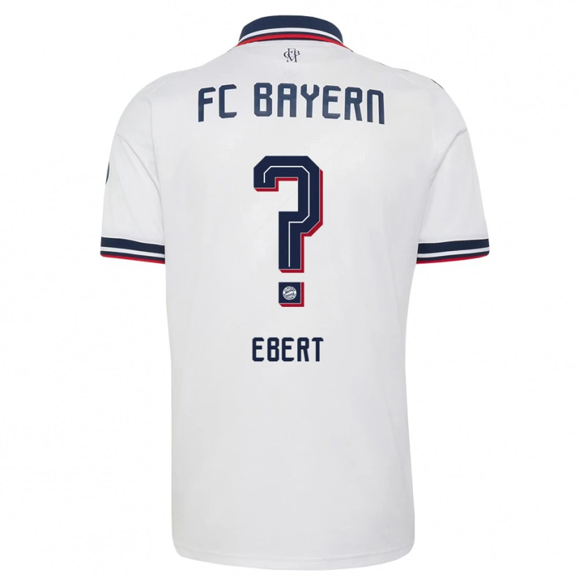Danxen Enfant Maillot Tim Ebert #0 Blanc Gris Rouge Tenues Extérieur 2026/27 T-Shirt