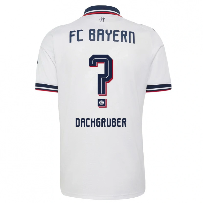 Danxen Enfant Maillot Timo Dachgruber #0 Blanc Gris Rouge Tenues Extérieur 2026/27 T-Shirt