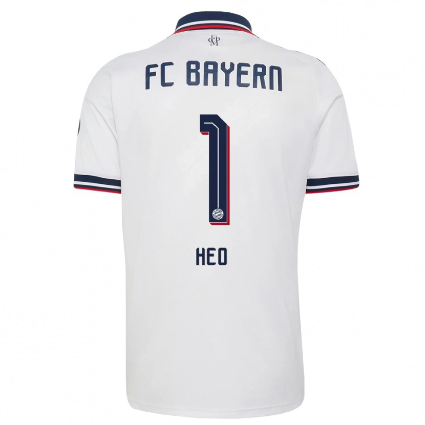 Danxen Enfant Maillot Jae-Won Heo #1 Blanc Gris Rouge Tenues Extérieur 2026/27 T-Shirt