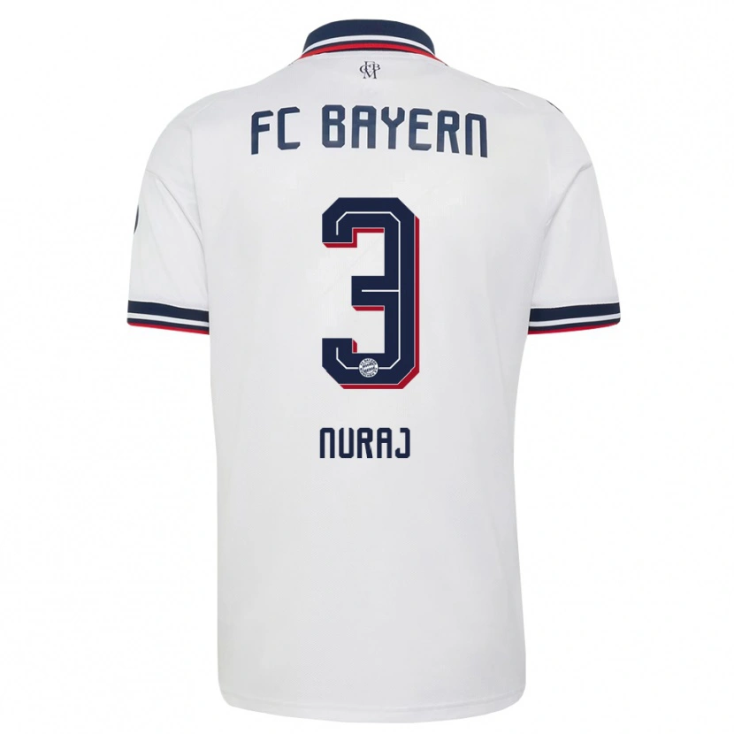 Danxen Enfant Maillot Skender Nuraj #3 Blanc Gris Rouge Tenues Extérieur 2026/27 T-Shirt