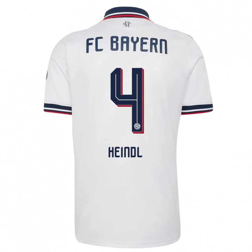 Danxen Enfant Maillot David Heindl #4 Blanc Gris Rouge Tenues Extérieur 2026/27 T-Shirt