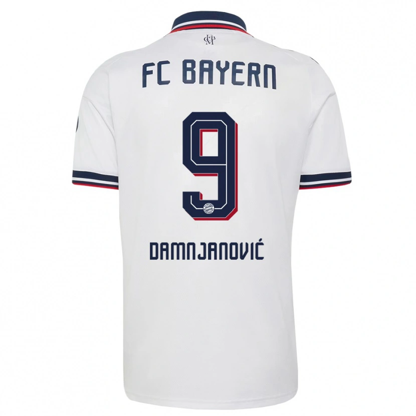 Danxen Enfant Maillot Jovana Damnjanović #9 Blanc Gris Rouge Tenues Extérieur 2026/27 T-Shirt