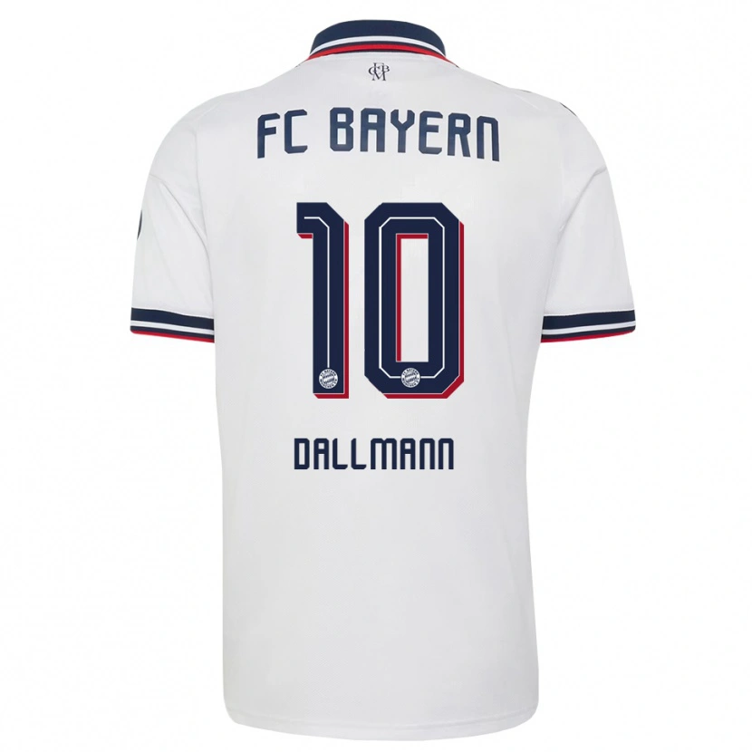 Danxen Enfant Maillot Linda Dallmann #10 Blanc Gris Rouge Tenues Extérieur 2026/27 T-Shirt
