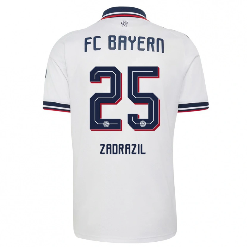 Danxen Enfant Maillot Sarah Zadrazil #25 Blanc Gris Rouge Tenues Extérieur 2026/27 T-Shirt