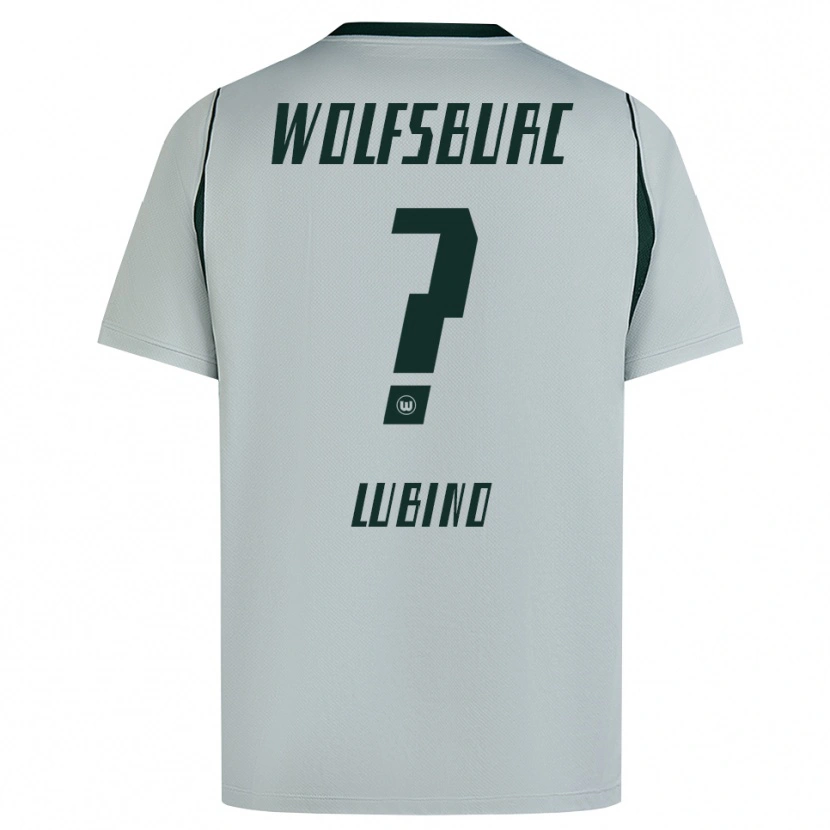 Danxen Enfant Maillot Francesco Lubino #0 Gris Vert Tenues Extérieur 2026/27 T-Shirt