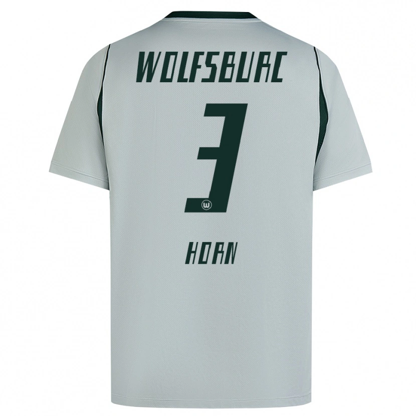 Danxen Enfant Maillot Noah Horn #3 Gris Vert Tenues Extérieur 2026/27 T-Shirt