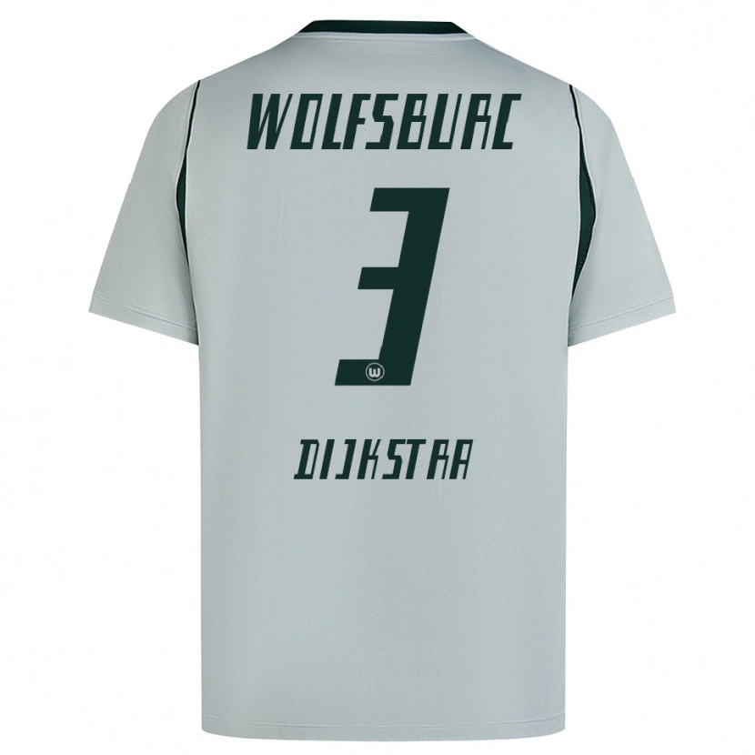 Danxen Enfant Maillot Caitlin Dijkstra #3 Gris Vert Tenues Extérieur 2026/27 T-Shirt